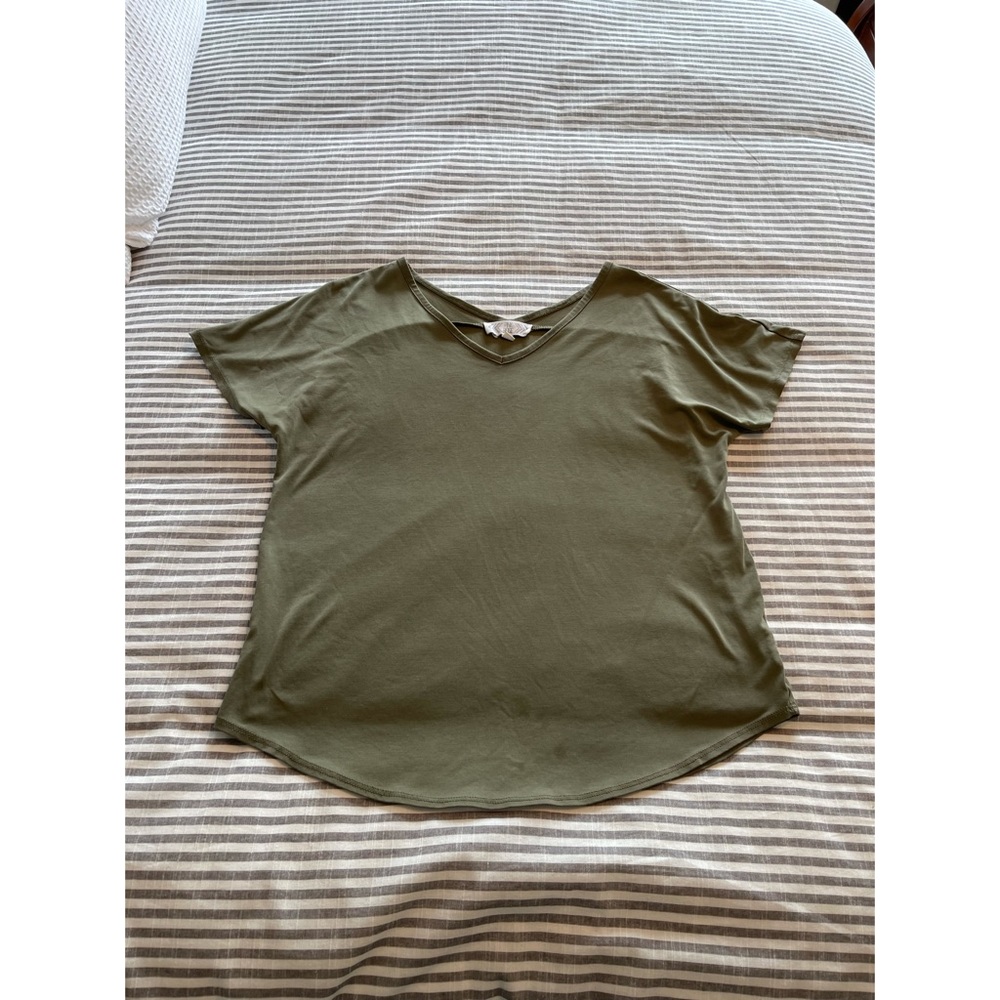 Slouchy Green VNeck